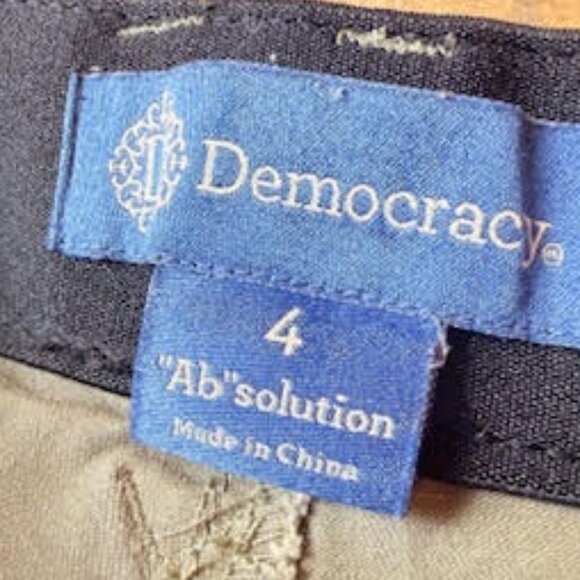 Democracy Absolution® Fit Technology Khaki Wide Leg Cargo Pants Shape Flex SZ 4 - Picture 11 of 11